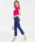 Фото #4 товара Women's High Rise Crop Flare Jeans, Created for Macy's