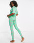 ASOS DESIGN Tall dino & lobster oversized tee & legging pyjama set in green