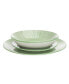 Light green 12-PC Dinnerware Sets, Service for 4