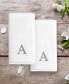 Фото #3 товара Bookman Gold Font Monogrammed Luxury 100% Turkish Cotton Novelty 2-Piece Hand Towels, 16" x 30"