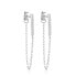 Fashion silver earrings with clear zircons AGUP2374L