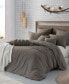 Фото #11 товара Microfiber Washed Crinkle Duvet Cover & Shams, Full/Queen