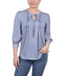 ფოტო #1 პროდუქტის Women's Elbow Sleeve Satin Blouse