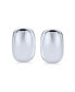 ფოტო #2 პროდუქტის Geometric Rectangular Concave Clip On Earrings For Women Non Pierced Sterling Silver Alloy Clip