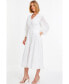 ფოტო #3 პროდუქტის Women's Broderie Button Down Midi Dress