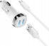 Фото #2 товара Ładowarka Hoco HOCO ładowarka samochodowa 2 x USB A + kabel USB A do Micro USB 2,4A Z40 biała