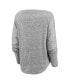 ფოტო #4 პროდუქტის Women's Heathered Gray Chicago Bulls Nostalgia Off-The-Shoulder Long Sleeve T-shirt