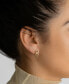 ფოტო #4 პროდუქტის 14K Gold-Plated Multi-Band Crystal Huggie Earrings