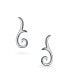 ფოტო #3 პროდუქტის Minimalist Geometric Tribal Scroll Ear Pin Crawlers Climbers Earrings For Women For Teen .925 Sterling Silver