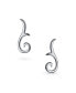 Фото #3 товара Minimalist Geometric Scroll Ear Pin Crawlers Climbers Earrings For Women For Sterling Silver