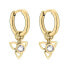 Playful round gold-plated earrings 2in1 TJ-0017-E-15
