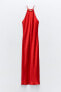 Satin midi slip dress