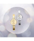 ფოტო #4 პროდუქტის Women's Bold Bangles Swiss Quartz Ionic Light Gold-Tone 2 Plated Steel Crystal Bangle Watch 28mm