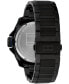 Men's Quartz Black Stainless Steel Watch 46mm