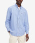 Фото #1 товара Men's Classic Fit Long-Sleeve Button-Down Striped Poplin Shirt