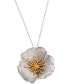 Two-Tone Hibiscus Pendant Necklace, Created for Macy's