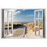 Wandbild Window: View of the Beach