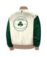 Men's Cream Boston Celtics 2023/24 City Edition Courtside Premier Full-Snap Bomber Jacket