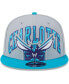 Фото #4 товара Men's Gray, Teal Charlotte Hornets Tip-Off Two-Tone 9FIFTY Snapback Hat