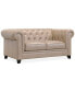 Фото #1 товара CLOSEOUT! Ciarah Chesterfield Leather Loveseat, Created for Macy's