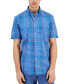 Фото #1 товара Men's Bright Plaid Poplin Short Sleeve Button-Down Shirt, Created for Macy's
