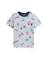 Фото #1 товара Toddler and Little Boys Sailing-Print Striped Cotton Jersey T-shirt