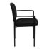 Фото #1 товара Comfort Black Fabric Stackable Steel Side Reception Chair With Arms