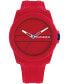 Фото #1 товара Часы Tommy Hilfiger Quartz Red Silicone Watch 44mm