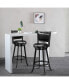 Set of 2 29'' Swivel Bar Height Stool Wood Dining Chair