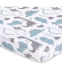 Фото #2 товара Постельное белье для мальчика The Peanutshell, набор из 3 листов для детской кроватки, синий динозавр