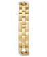 ფოტო #1 პროდუქტის Women's White & Gold-Tone Link Bracelet Watch 26mm Set, Created for Macy's