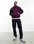 ASOS DESIGN heavyweight oversized hoodie in dark purple