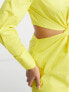 Something New – Hemdblusenkleid in leuchtendem Gelb mit Zierausschnitt