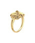 ფოტო #3 პროდუქტის Capricorn Goat Design Sterling Silver Garnet Gemstone Diamond Signet Ring