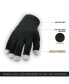 Фото #3 товара Men's Touchscreen PVC Dot Grip Black Knit Gloves