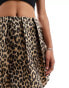 Фото #3 товара Sister Jane jacquard puffball mini skirt co-ord in leopard