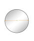 39" Wall Mounted Black Circular Mirror, For Bathroom, Living Room, Bedroom Wall Decor