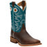 Фото #2 товара Justin Boots Caddo Square Toe Cowboy Mens Blue, Brown Casual Boots BR742