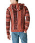 ფოტო #2 პროდუქტის Men's Southwestern Print Hooded Baja Sweater