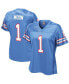 Фото #1 товара Women's Warren Moon Light Blue Houston Oilers Gridiron Classics Retired Player Replica Jersey