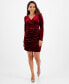 Petites Velvet Wrap Mini Dress, Created for Macy's