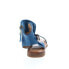 Фото #7 товара Miz Mooz Forge 279051 Womens Blue Leather Hook & Loop Strap Sandals Shoes 6