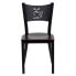 Фото #3 товара Hercules Series Black Coffee Back Metal Restaurant Chair - Mahogany Wood Seat