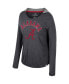 ფოტო #2 პროდუქტის Women's Alabama Tide Distressed Heather Long Sleeve Hoodie T-shirt