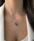 ფოტო #2 პროდუქტის Blueberry Sapphire (1-1/2 ct. t.w.) & Nude Diamond (1/10 ct. t.w.) Flower 18" Pendant Necklace in 14k Rose Gold