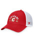 ფოტო #4 პროდუქტის Men's Red/White Calgary Flames Free Kick Trucker Adjustable Hat