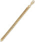 Men's Solid Cuban Link Bracelet in 14k Gold-Plated Sterling Silver