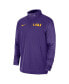 ფოტო #3 პროდუქტის Men's Purple LSU Tigers 2023 Coach Half-Zip Hooded Jacket