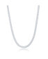 Фото #1 товара Franco Chain 3mm Sterling Silver or Gold Plated Over Sterling Silver 22" Necklace