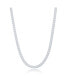 ფოტო #1 პროდუქტის Franco Chain 3mm Sterling Silver or Gold Plated Over Sterling Silver 22" Necklace